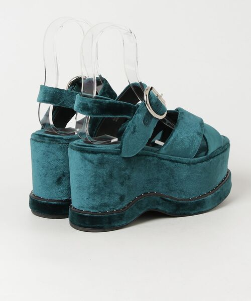 「Jeffrey Campbell」 ヒールサンダル 39 グリーン レディース_画像2