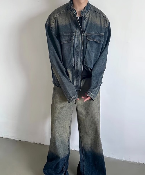 「NEW GENTLEMAN」 デニムジャケット X-LARGE ブルー メンズ_画像7