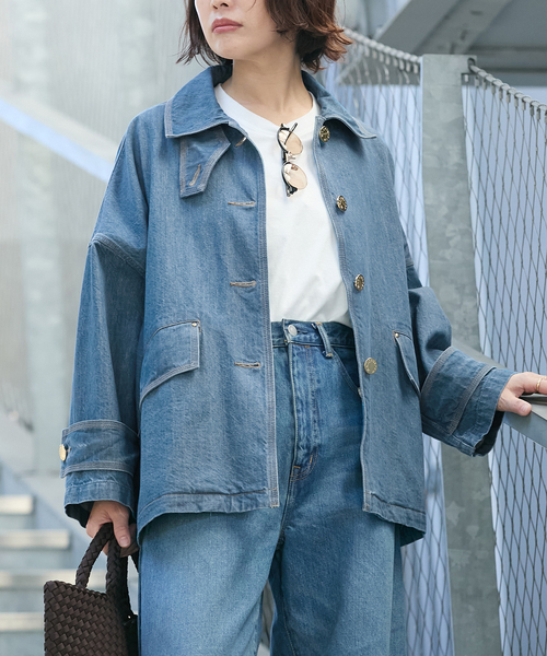 ジャーナルスタンダード　レザージュ　マンテコ　ステンカラーコート MANTECO/TWEEDスタンドコート（その他ブルゾン／アウター）｜JOURNAL