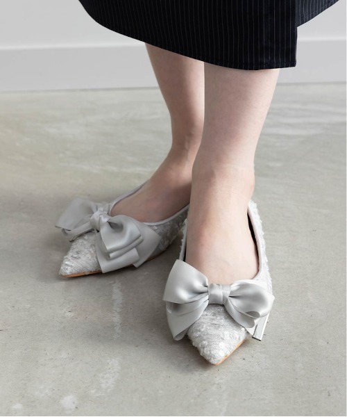 「RANDA」 フラットパンプス 22 アイボリー レディース_画像3