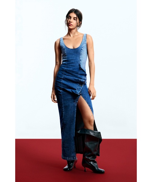 Desigual（デシグアル） ワンピース × EGONLAB」デニム風素材の