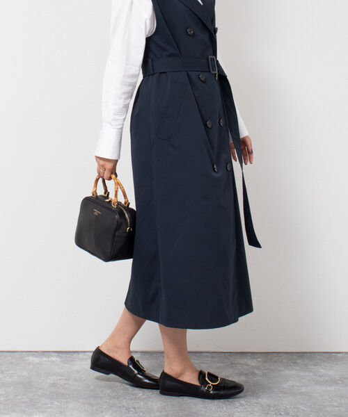 「NOLLEY'S」 ノースリーブワンピース 38 ネイビー レディースの画像