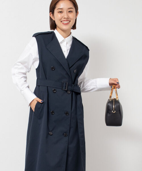 「NOLLEY'S」 ノースリーブワンピース 38 ネイビー レディースの画像