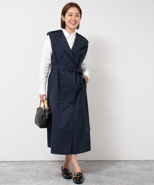 「NOLLEY'S」 ノースリーブワンピース 38 ネイビー レディースの画像