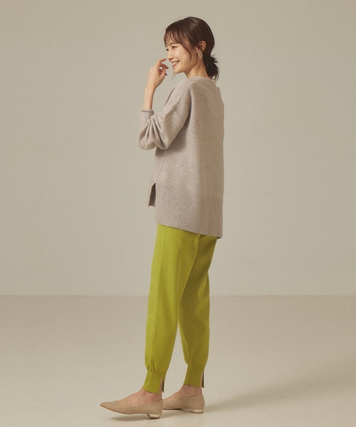 「abahouse mavie」 長袖ニット フリー ダークオレンジ レディース_画像4