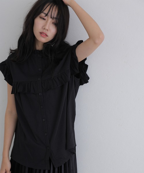 「ElegChic」 半袖シャツ M カーキ レディース_画像4