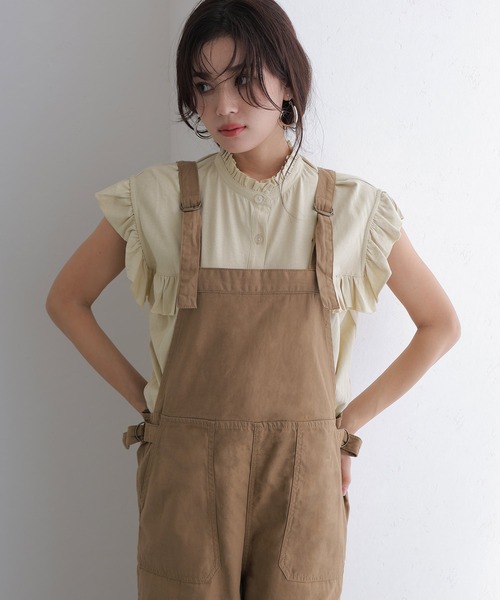 「ElegChic」 半袖シャツ M カーキ レディース_画像9
