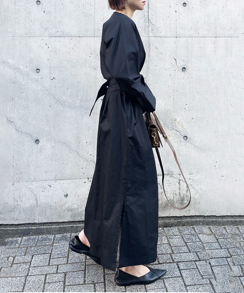 「MAISON BREEZE」 長袖ワンピース FREE ベージュ レディース_画像6