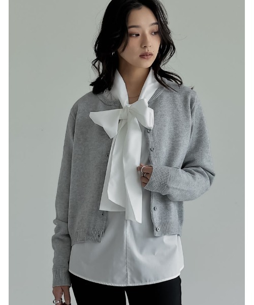 「Re:EDIT」 カーディガン MEDIUM レッド レディース_画像7