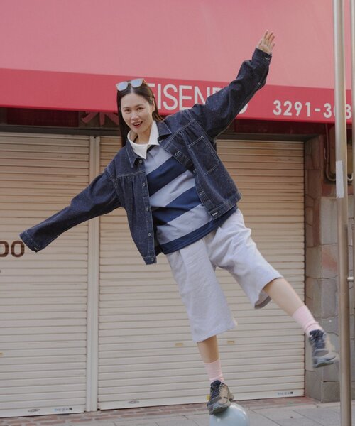WHIMSIC（ウィムジック） デニムジャケット gジャン 「UNISEX」ネップ