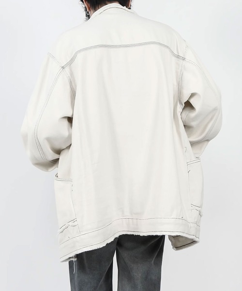 「Theater code」 デニムジャケット 3 ブラック メンズ_画像3