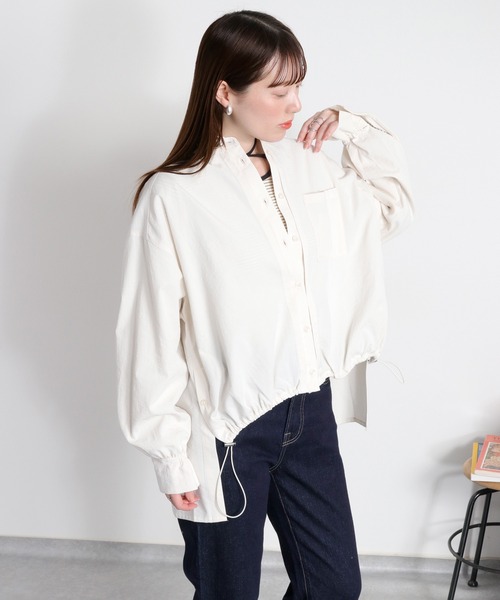 cepo（セポ） ブラウス シャツ フロントタックドロストシャツ