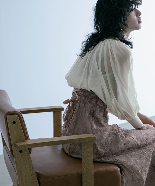 「niana」 長袖ブラウス M グレー レディース_画像7