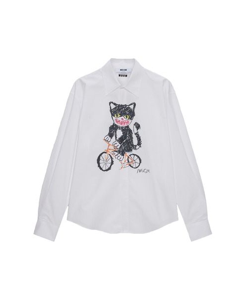 MSGM（エムエスジーエム） シャツ Bike Life Cats グラフィティシャツ