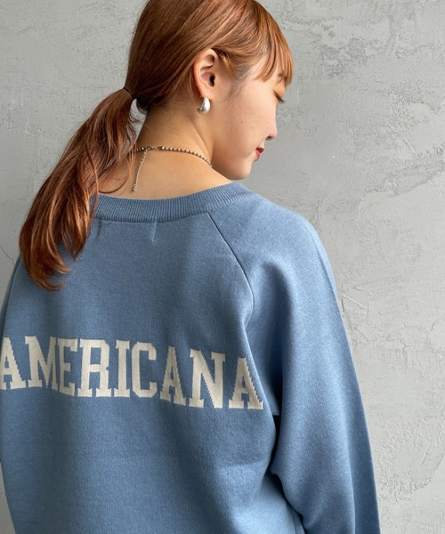「AMERICANA」 長袖ニット F キナリ レディース_画像3
