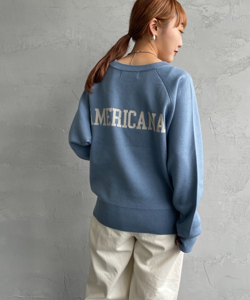 「AMERICANA」 長袖ニット F キナリ レディース_画像8