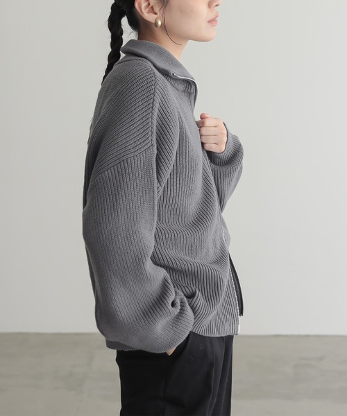 「for/c」 ニットカーディガン M ブラック レディース_画像8