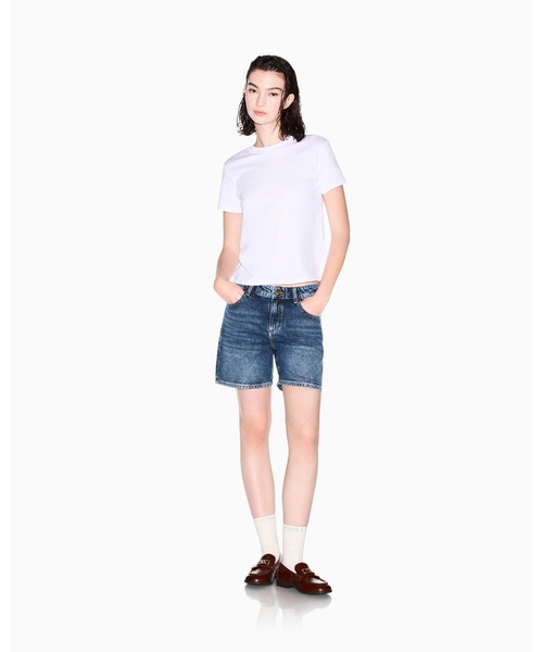 tシャツ 「A|X アルマーニ エクスチェンジ」スパンコールロゴ 半袖クルーネックTシャツ/REGULAR BOXY レディースの画像