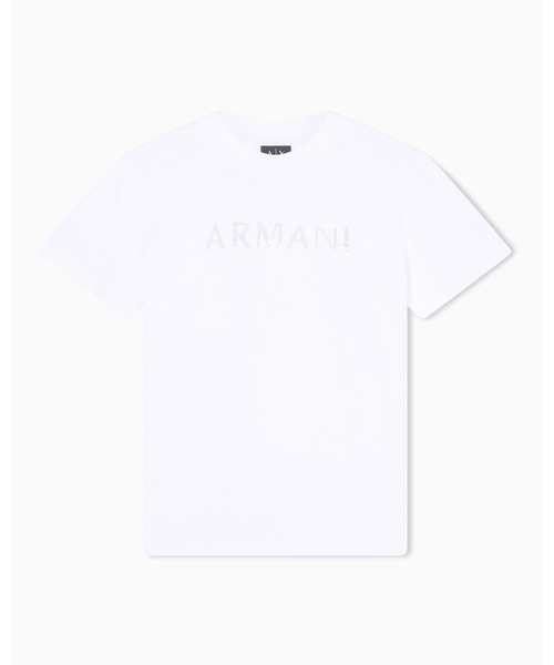 tシャツ 「A|X アルマーニ エクスチェンジ」スパンコールロゴ 半袖クルーネックTシャツ/REGULAR BOXY レディースの画像