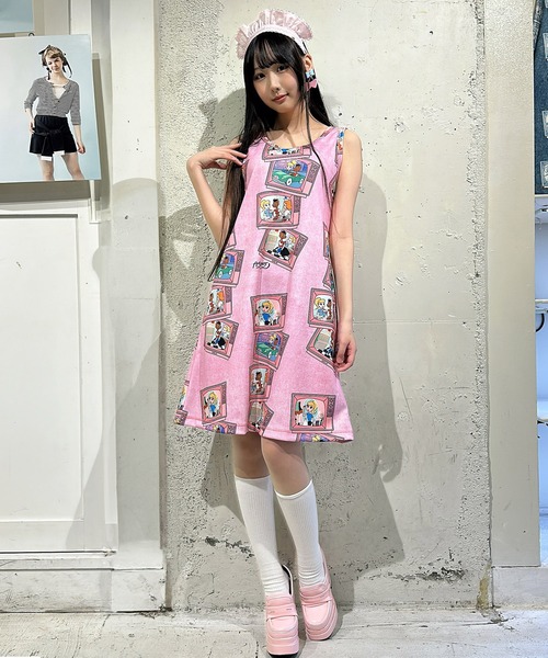 ワンピース TV プリント キャミワンピースの画像
