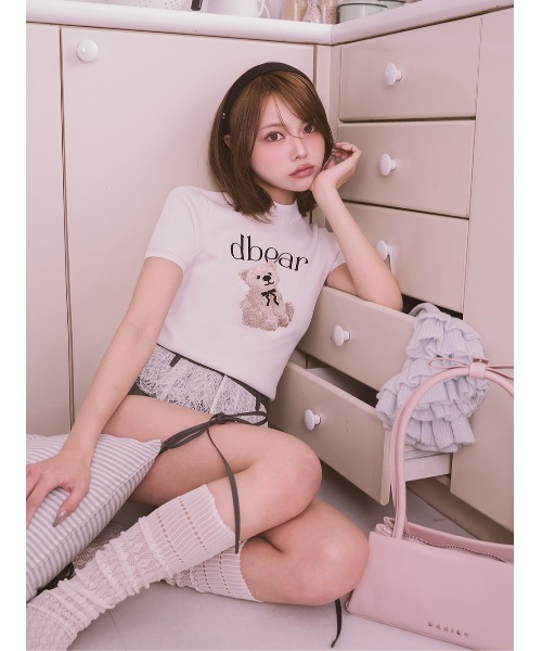 Darich（ダーリッチ） ニット セーター エンブロイダリーDbearハーフ