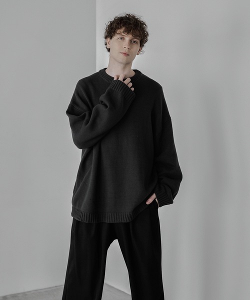 「remer」 長袖ニット MEDIUM アイボリー メンズ_画像8