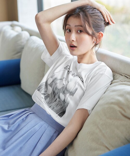 SLEEPY DOLPHIN LACE TEE 半袖 Tシャツ カットソー Tiaclasse tシャツ 半袖 「おのののかさん着用」「サマケア