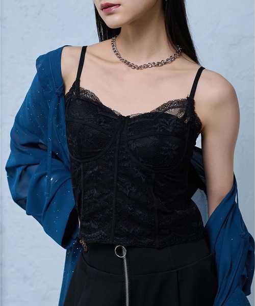 Ellno de Mavie（エルノデメヴィ） カップ付き キャミソール レース