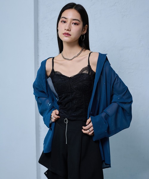 Ellno de Mavie（エルノデメヴィ） カップ付き キャミソール レース