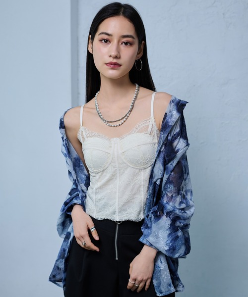 Ellno de Mavie（エルノデメヴィ） カップ付き キャミソール レース