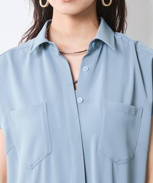 「CHIC STYLE」 オールインワン M ブルー レディース_画像5