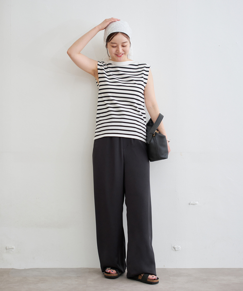 「IENA」 イージーパンツ 40 アイボリー レディース_画像4