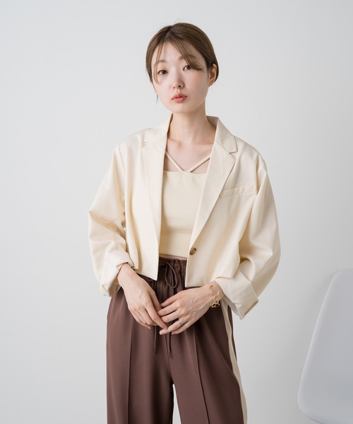 「Kastane」 テーラードジャケット L アイボリー レディース_画像2