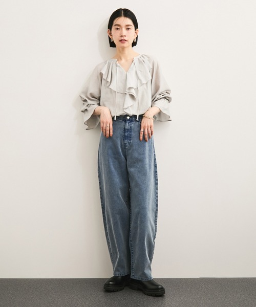 「LE CERCLE par rope'」 長袖ブラウス FREE カーキ レディース_画像6