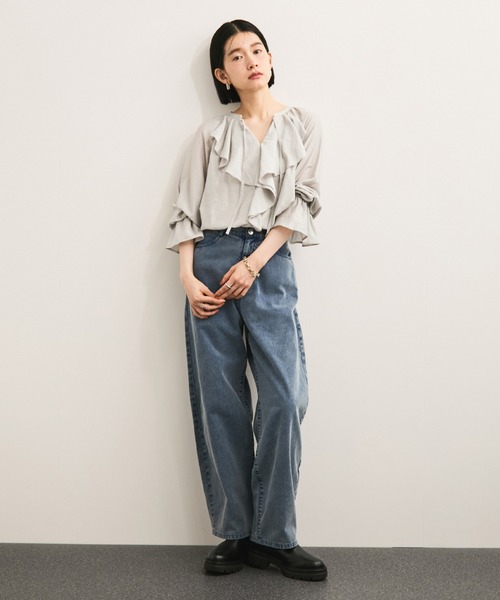 「LE CERCLE par rope'」 長袖ブラウス FREE カーキ レディース_画像7