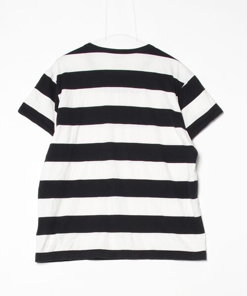 「REGULATION Yohji Yamamoto」 ボーダー柄半袖Tシャツ 1 ブラック メンズ_画像2