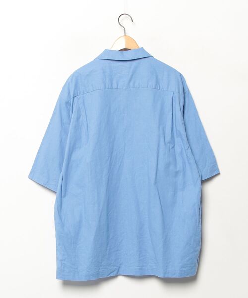 「HINSON」 半袖シャツ M ブルー メンズ_画像2