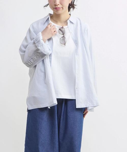 CONVERSE TOKYO ブラウス シャツ STAR LACE OVERSIZED SHIRT 