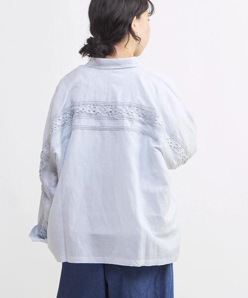 CONVERSE TOKYO ブラウス シャツ STAR LACE OVERSIZED SHIRT 