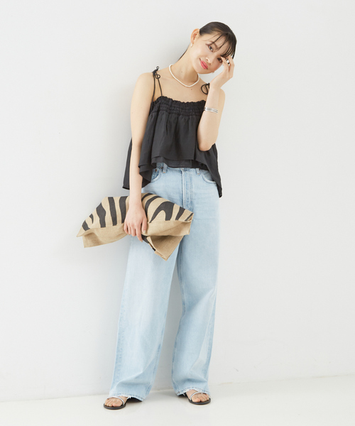 「AGOLDE」 デニムパンツ 24 ライトブルー レディース_画像4