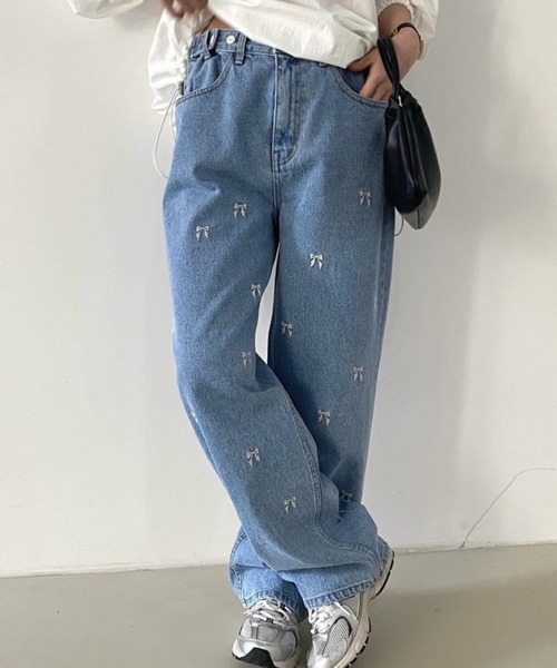 「meJane」 デニムパンツ S ブルー レディース_画像4