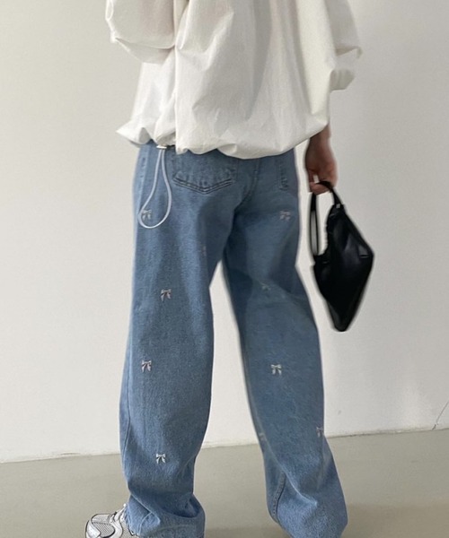 「meJane」 デニムパンツ S ブルー レディース_画像9