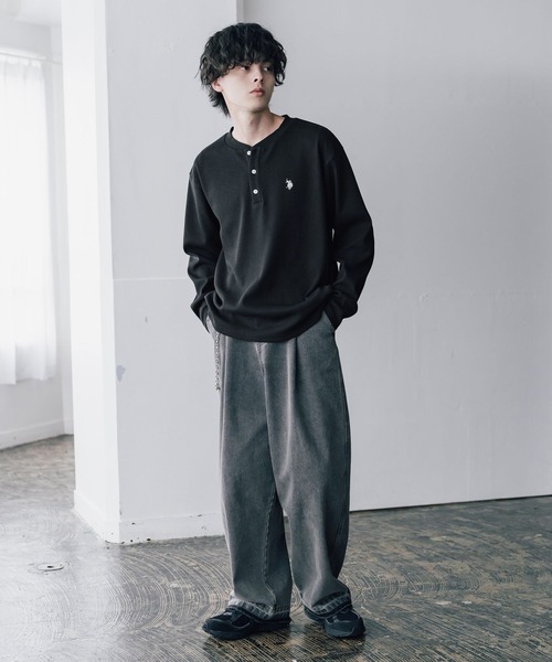 U.S. POLO ASSN.（ユーエスポロアッスン） ヘンリーネック tシャツ