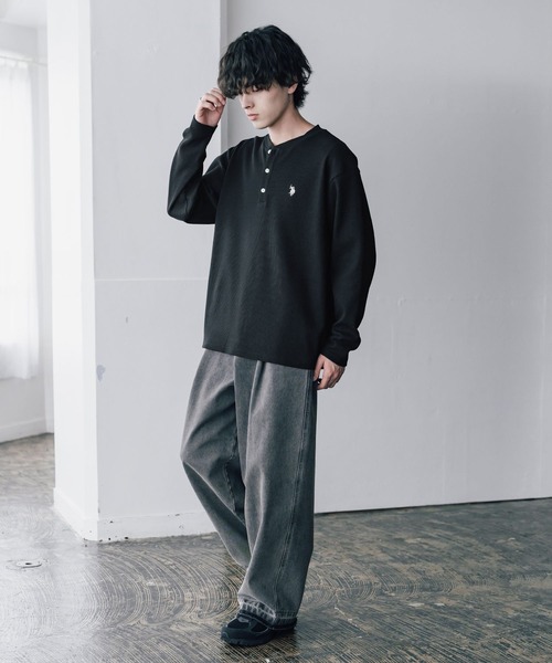 U.S. POLO ASSN.（ユーエスポロアッスン） ヘンリーネック tシャツ