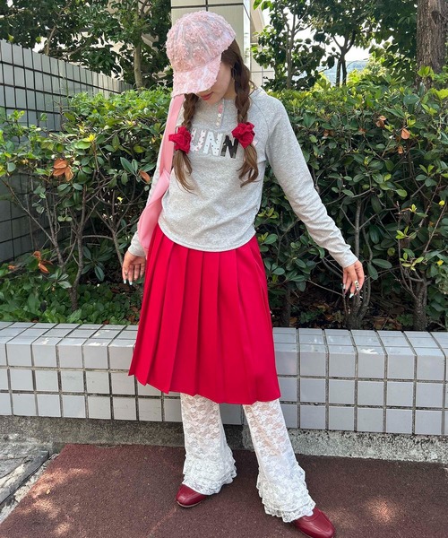 vivian 長袖 クルーネック カットソー パッチワーク柄 WC ヘンリーネック tシャツ 「大人気で長袖Ver.登場」アソートボタン
