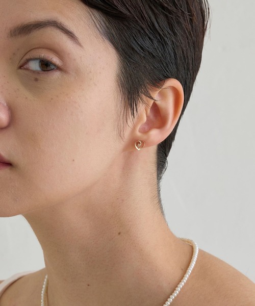 ピアス 入学式 「K10」ダイヤモンドハートピアス レディースの画像