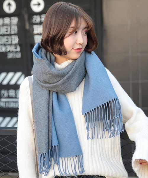 DAY CLOSET ストール マフラー レディース ツートンカラー大判巻き