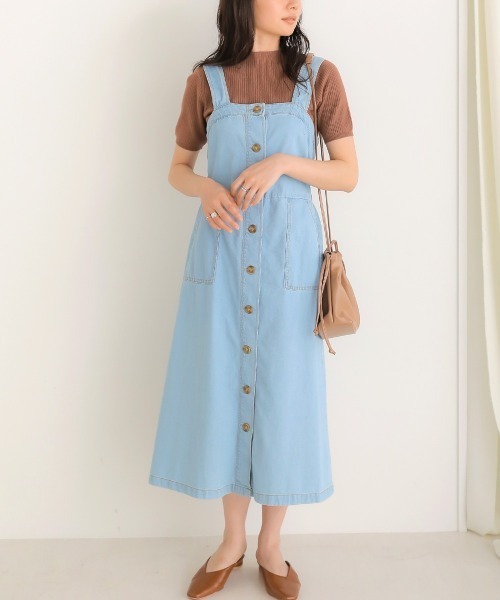 ワンピース ジャンパースカート Web限定 フロントボタンデニムワンピース Zozotown Paypayモール店 通販 Paypayモール