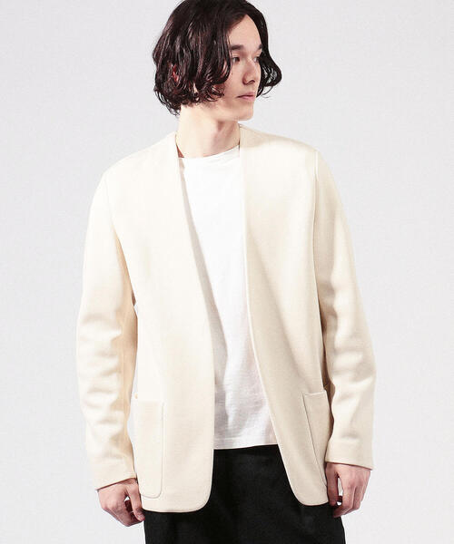 カラー ジャケット ノーカラージャケット CABaN シルクカシミヤ ミラノリブノーカラージャケット ZOZOTOWN PayPayモール店 - 通販 - PayPayモール ミヤの