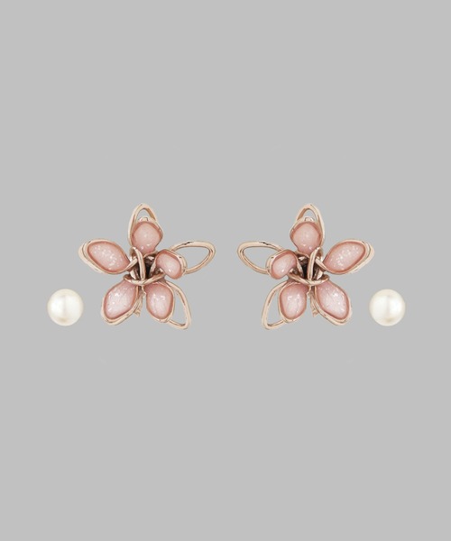 ANEMONE ピアス プチフラワー×プチパールピアス「2ペアセット